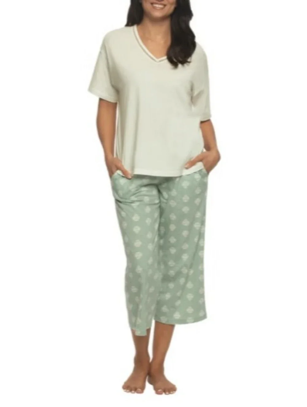New Felina 4-Piece Sleep Set Pajamas Size Medium NWT Green